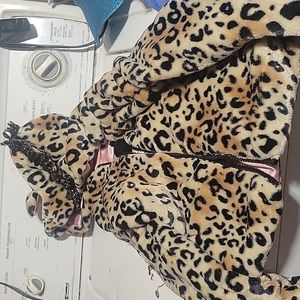 7/8 leopard print jacket